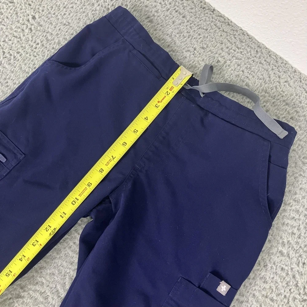 FIGS Scrub Pants Womens XS Blue Technical Collection Cargo Slim Stretch